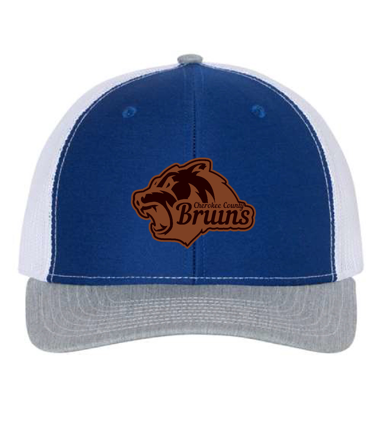 Tri Tone Leather Patch Hat