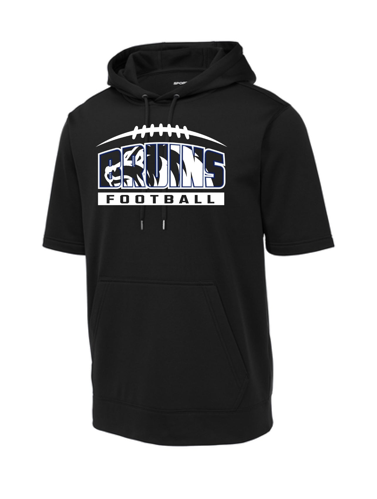 Bruins Football Sport Wick Fleece Short Sleeve Hoodie