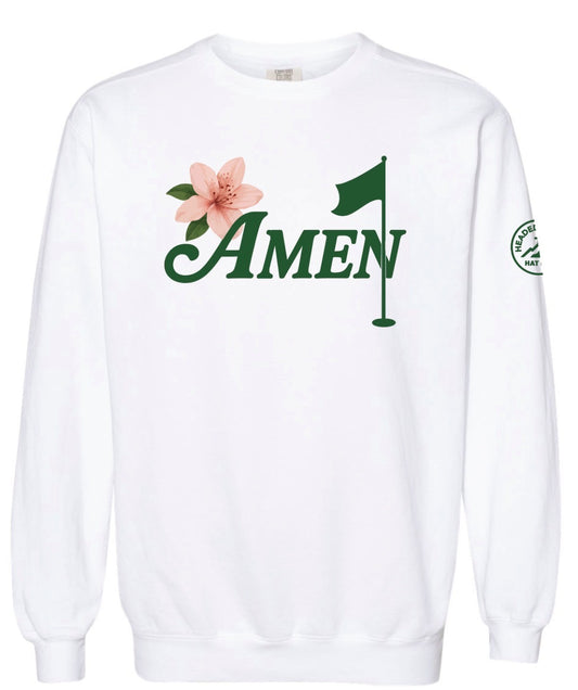 White Amen Crewneck
